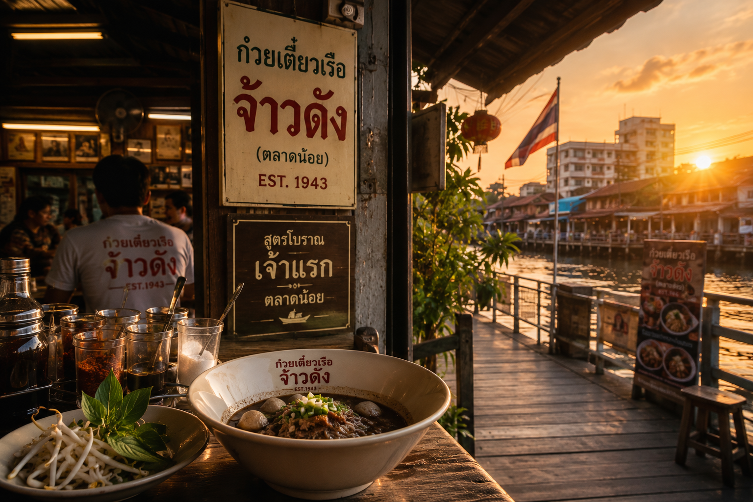Boat noodle shop Talat Noi